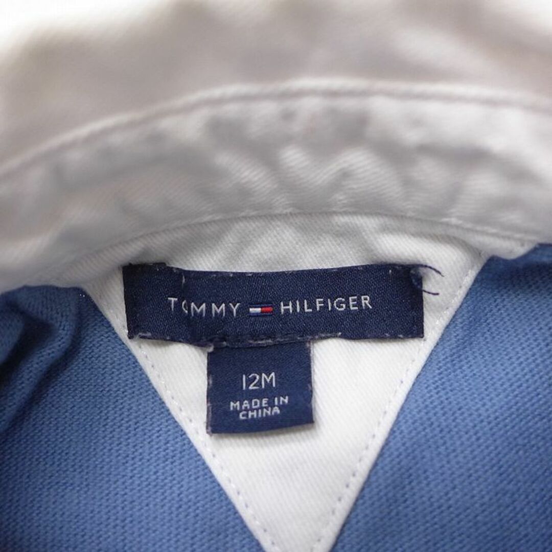 TOMMY HILFIGER(トミーヒルフィガー)の古着 トミーヒルフィガー TOMMY HILFIGER 長袖 ブランド ラガー シャツ キッズ ボーイズ 子供服 紺他 ネイビー 22feb24 キッズ/ベビー/マタニティのベビー服(~85cm)(シャツ/カットソー)の商品写真