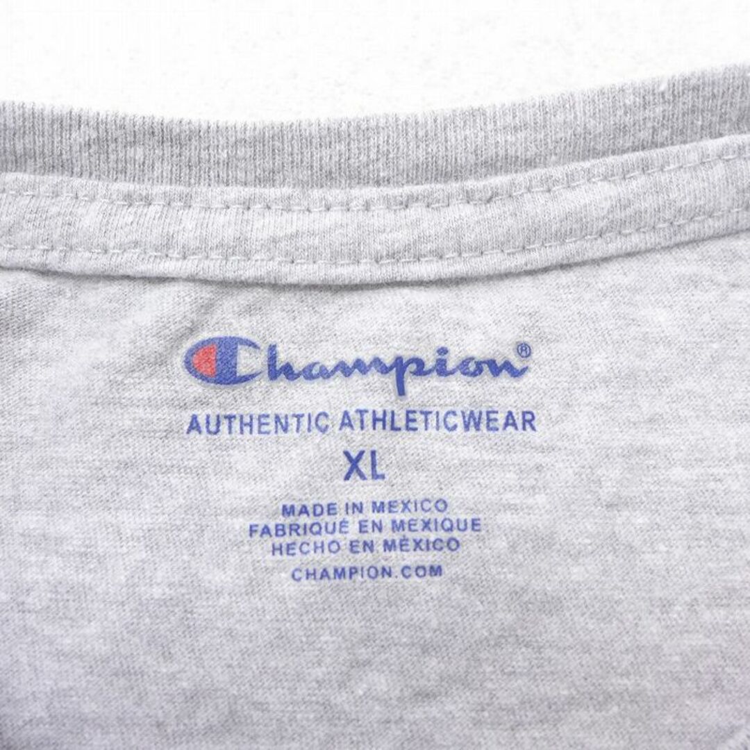 Champion(チャンピオン)の古着 チャンピオン champion 半袖 Tシャツ キッズ ボーイズ 子供服 ビッグロゴ クルーネック グレー 霜降り 22may13 キッズ/ベビー/マタニティのベビー服(~85cm)(シャツ/カットソー)の商品写真