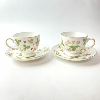 ウェッジウッド(WEDGWOOD)のWEDGWOOD ワイルドストロベリー ティーカップ&ソーサー リー ペア(その他)