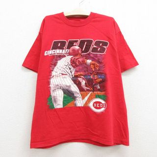 古着 半袖 ビンテージ Tシャツ キッズ ボーイズ 子供服 90年代 90s MLB シンシナティレッズ クルーネック 赤 レッド メジャーリーグ ベースボール 野球 22may13(シャツ/カットソー)
