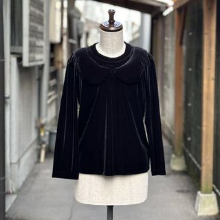 ノワールケイニノミヤ(noir kei ninomiya)の23aw 新品 ノワール ケイニノミヤ ギャルソン 中綿 ベロア カットソー S(カットソー(長袖/七分))