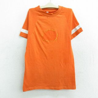 チャンピオン(Champion)の古着 チャンピオン champion 半袖 ビンテージ Tシャツ キッズ ボーイズ 子供服 80年代 80s ラグラン クルーネック USA製 オレンジ他 22jun22(シャツ/カットソー)