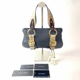 ドルチェアンドガッバーナ(DOLCE&GABBANA)の美品 ドルチェアンドガッバーナ D&G ハンドバッグ パイソン(ハンドバッグ)