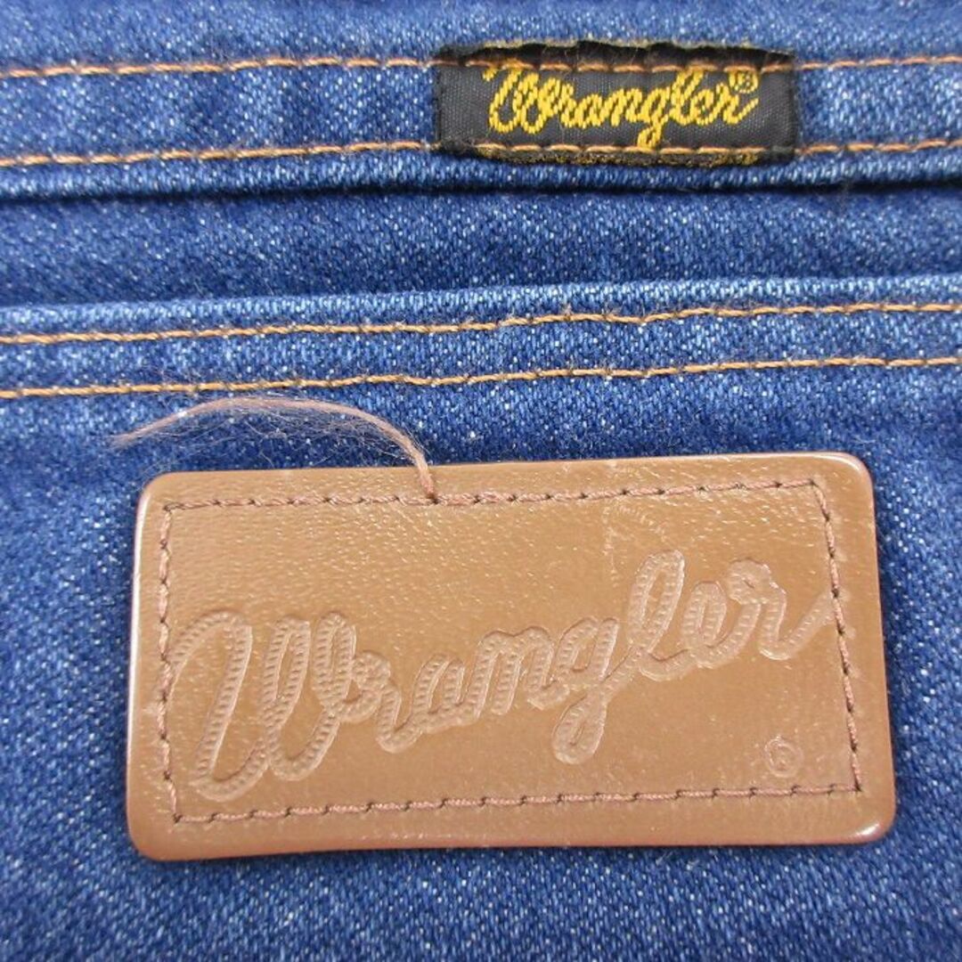 Wrangler(ラングラー)のW30★古着 ラングラー Wrangler ショート パンツ ショーツ メンズ ヒゲ コットン 紺 ネイビー デニム 22may06 中古 ボトムス 短パン ショーパン ハーフ メンズのパンツ(ワークパンツ/カーゴパンツ)の商品写真