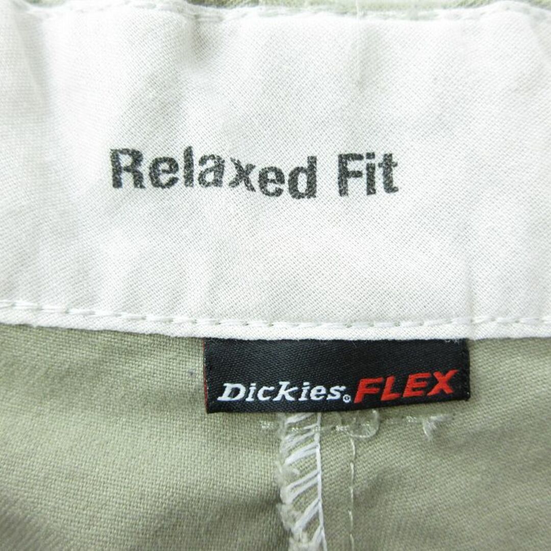 Dickies(ディッキーズ)のW36★古着 ディッキーズ Dickies ショート ワーク パンツ ショーツ メンズ リラックスフィット ベージュ カーキ 22may10 中古 ボトムス 短パン ショーパン メンズのパンツ(ワークパンツ/カーゴパンツ)の商品写真