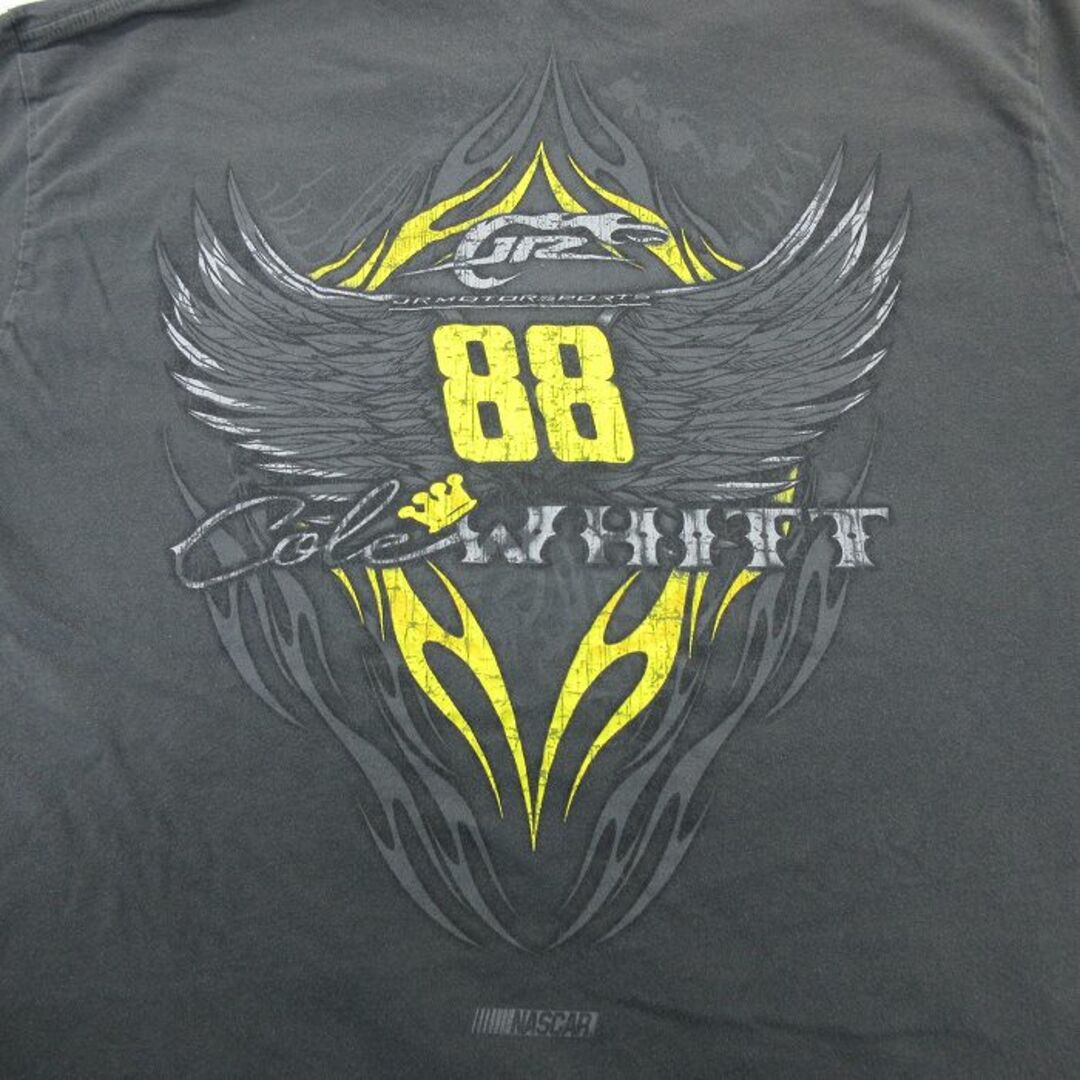 L★古着 半袖 Tシャツ メンズ JRモータースポーツ NASCAR デイルアーンハートジュニア 88 クルーネック グレー 22mar30 中古 メンズのトップス(Tシャツ/カットソー(半袖/袖なし))の商品写真