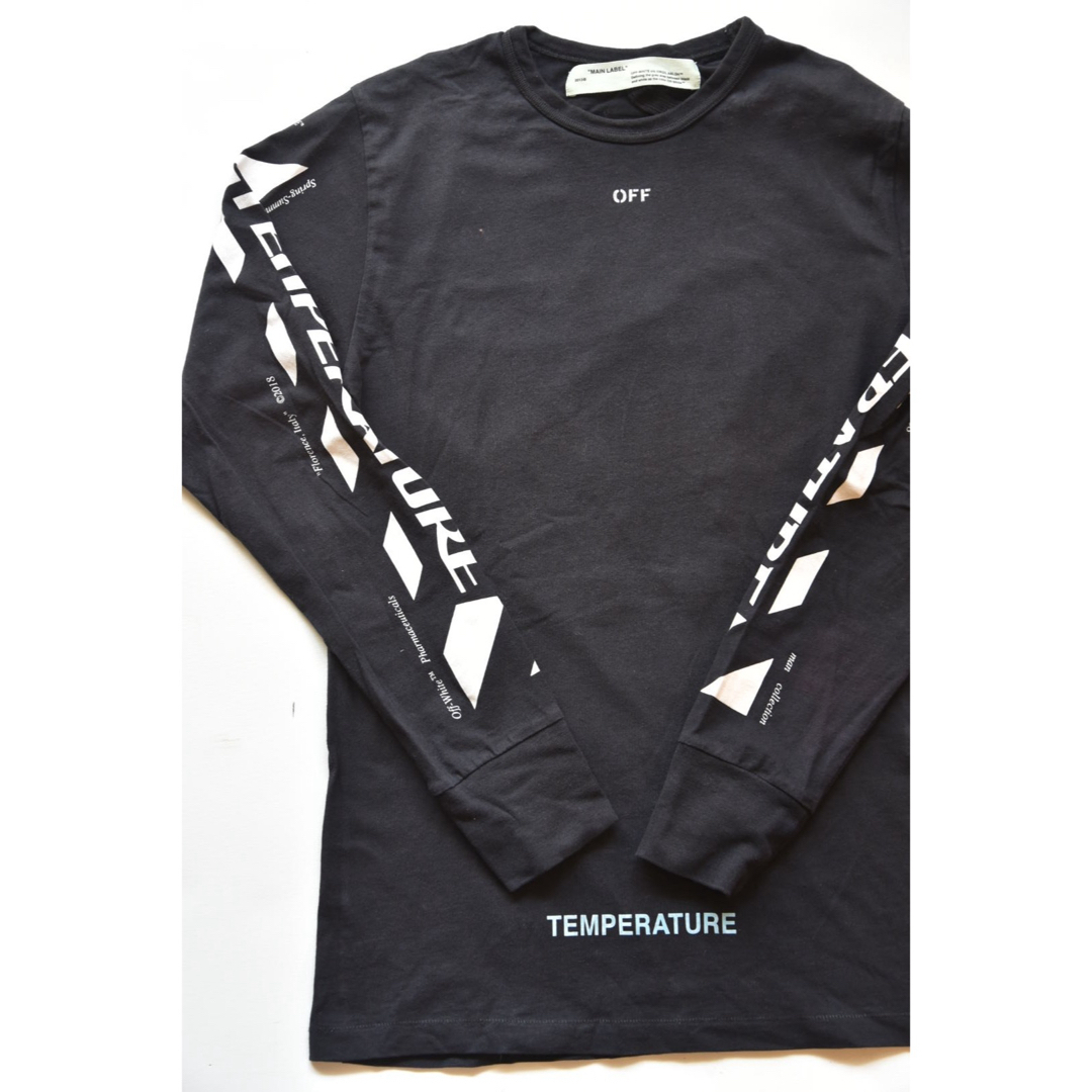 OFF-WHITE(オフホワイト)のOFF-WHITE  18SS/DIAG TEMPERATURE/長袖T/M/ メンズのトップス(Tシャツ/カットソー(七分/長袖))の商品写真