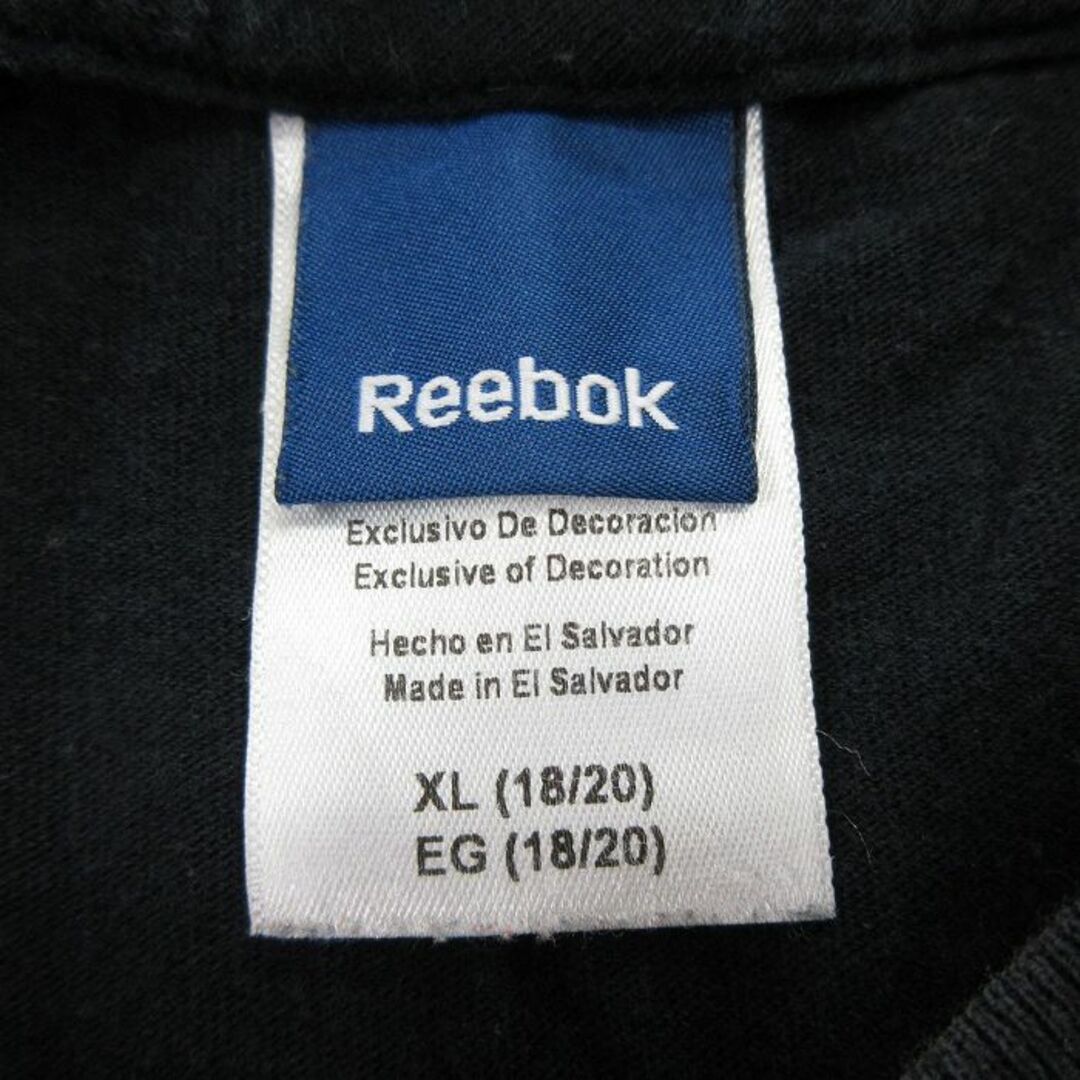 Reebok(リーボック)のM★古着 リーボック REEBOK ノースリーブ Tシャツ メンズ ハンドボール コットン クルーネック 黒 ブラック 22jun03 中古 メンズのトップス(タンクトップ)の商品写真