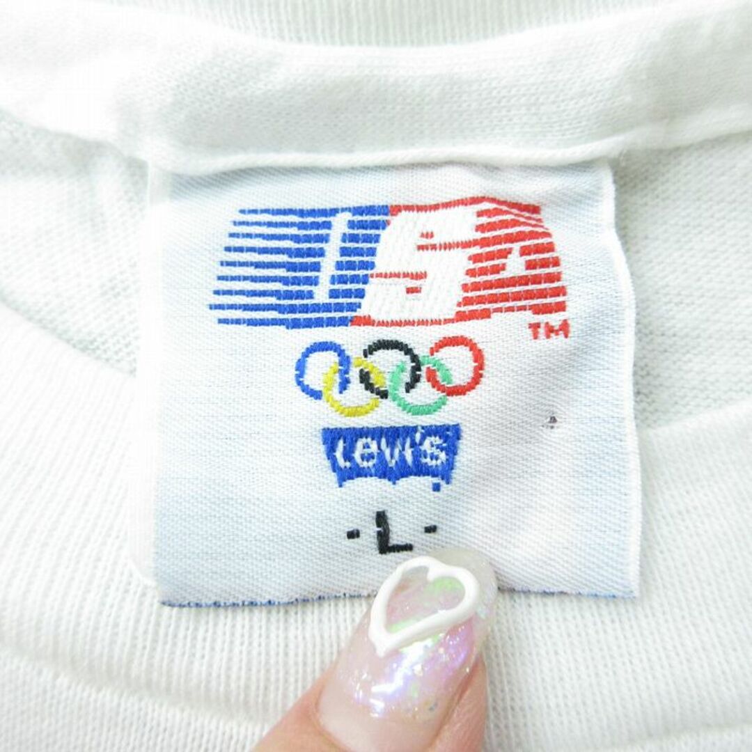 Levi's(リーバイス)のM★古着 リーバイス Levis ビンテージ ノースリーブ Tシャツ メンズ 80年代 80s オリンピック 自転車 クルーネック 白 ホワイト 【spe】 22jun15 中古 メンズのトップス(タンクトップ)の商品写真