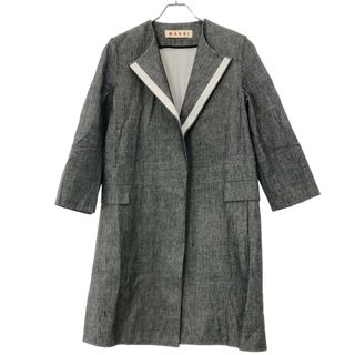 マルニ(Marni)のMARNI マルニ 11SS ノーカラーデニムロングコート ブラック系 40 SPMAJ09A00TCK50(その他)