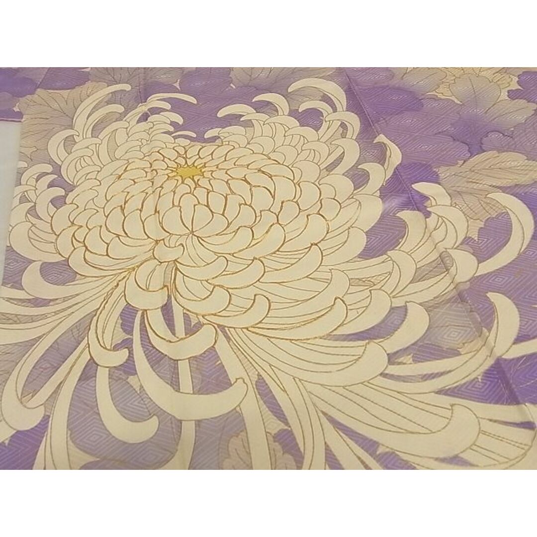 平和屋-こころ店■豪華振袖　駒刺繍　乱菊　金彩　着丈156cm　裄丈65.5cm　正絹　逸品　A-ja6043 レディースの水着/浴衣(振袖)の商品写真