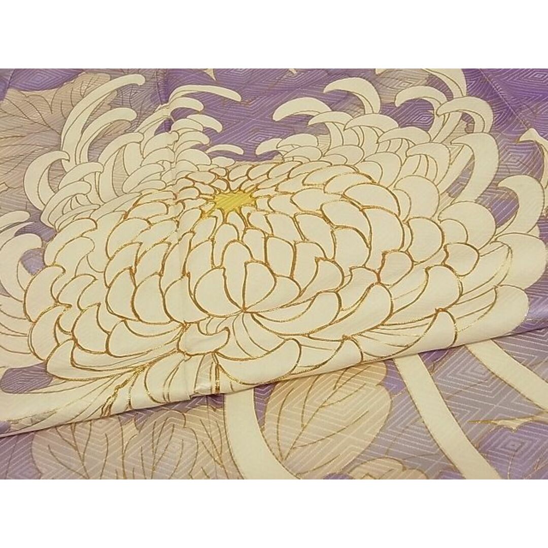 平和屋-こころ店■豪華振袖　駒刺繍　乱菊　金彩　着丈156cm　裄丈65.5cm　正絹　逸品　A-ja6043 レディースの水着/浴衣(振袖)の商品写真