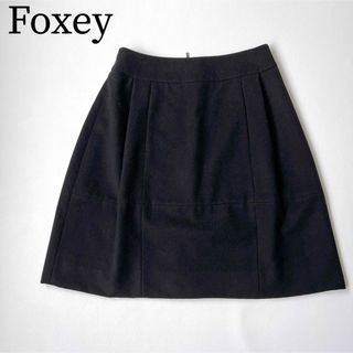 フォクシーブティック(FOXEY BOUTIQUE)の美品　Foxey フォクシー　フレアスカート　カシミヤ混(ひざ丈スカート)