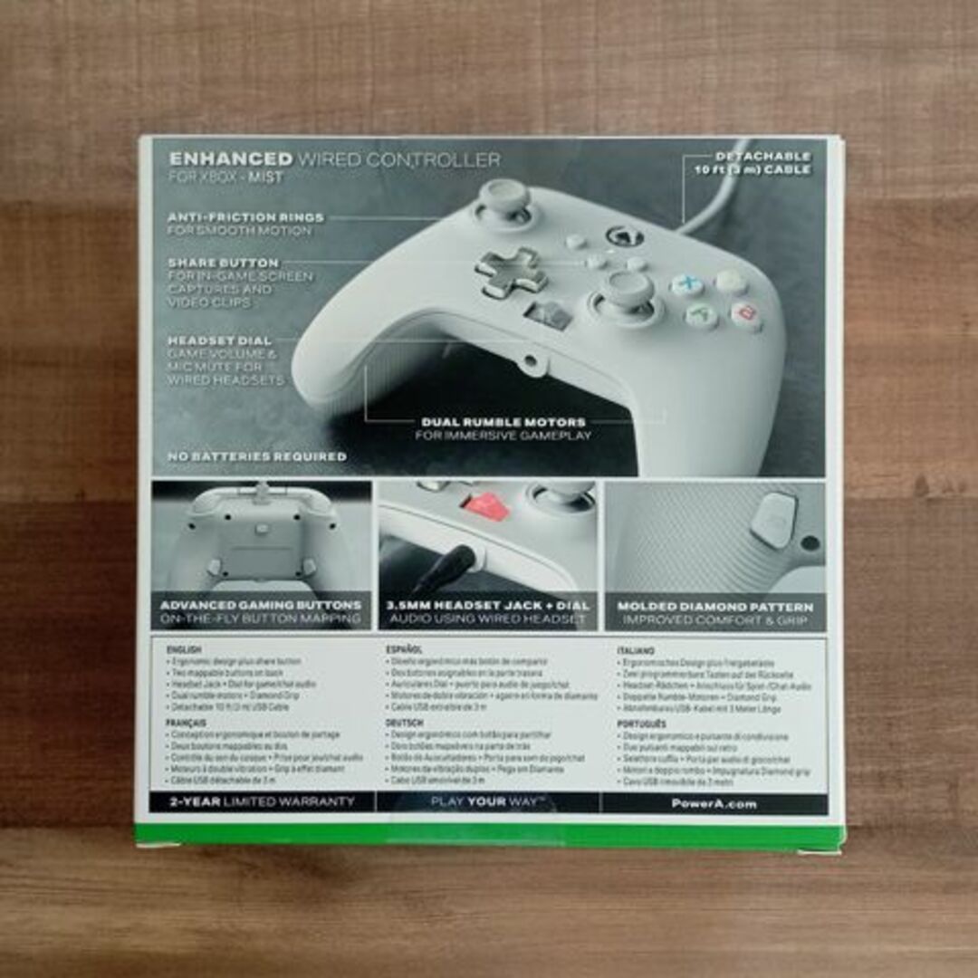 Xbox(エックスボックス)のパワーエー コントローラー エンハンスド XBOX ホワイト エンタメ/ホビーのゲームソフト/ゲーム機本体(その他)の商品写真