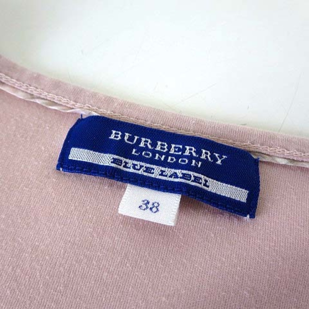 BURBERRY BLUE LABEL(バーバリーブルーレーベル)のバーバリーブルーレーベル Tシャツ カットソー 半袖 5分袖 M 38 ピンク レディースのトップス(カットソー(半袖/袖なし))の商品写真