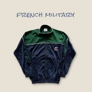 ミリタリー(MILITARY)の[フランス軍]実物デットストックトラックジャケットジャージトップ大体M〜Lサイズ(ジャージ)