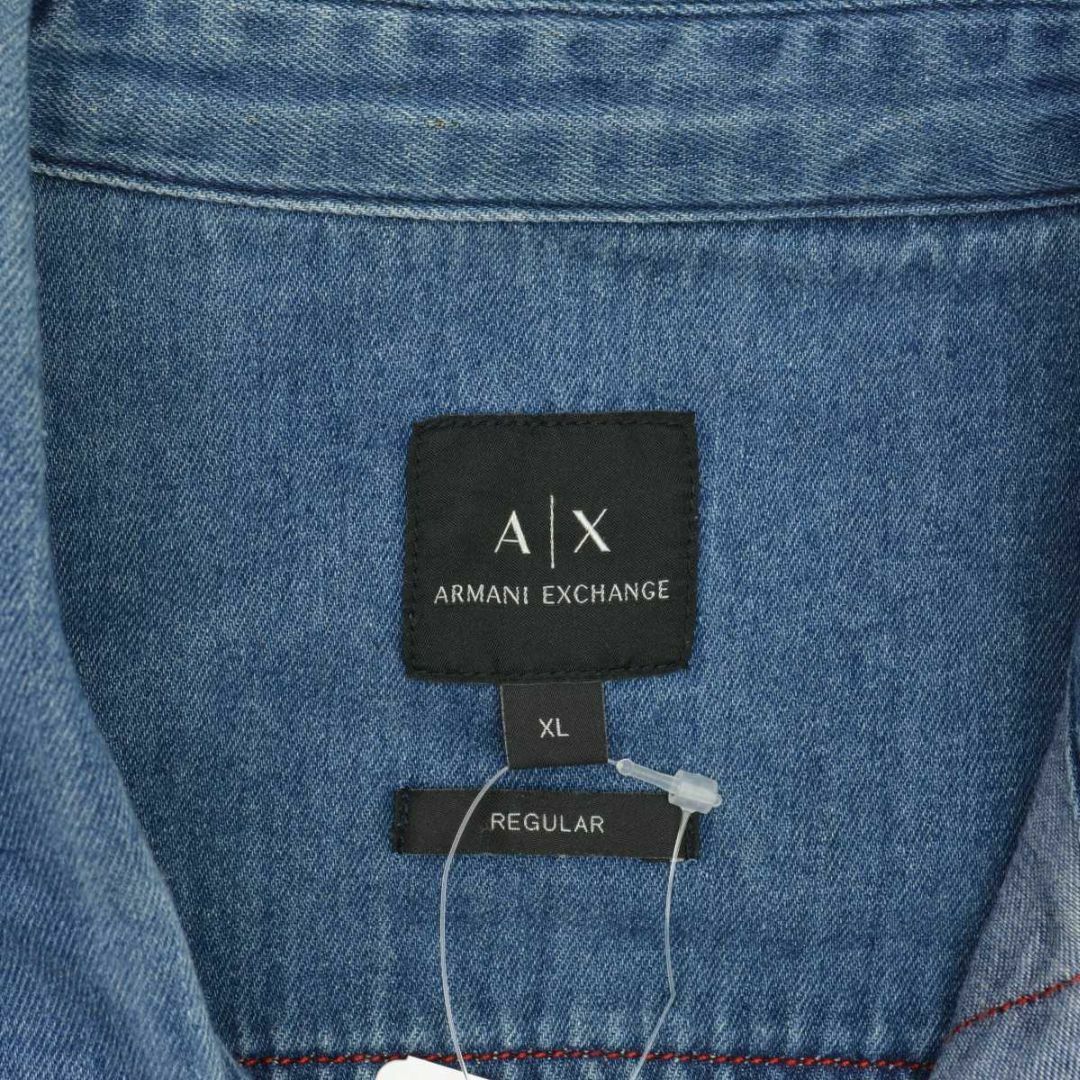 ARMANI EXCHANGE(アルマーニエクスチェンジ)の【ARMANIEXCHANGE】ダブルポケットデニム長袖シャツ メンズのトップス(シャツ)の商品写真