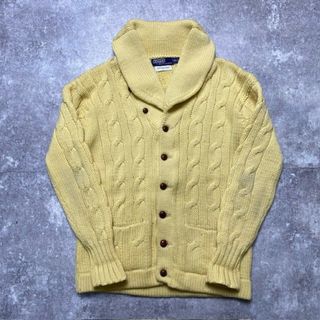 ラルフローレン(Ralph Lauren)のOLD Polo by Ralph Lauren ショールカラーカーディガン ニット クルミボタン vintage 263U(カーディガン)