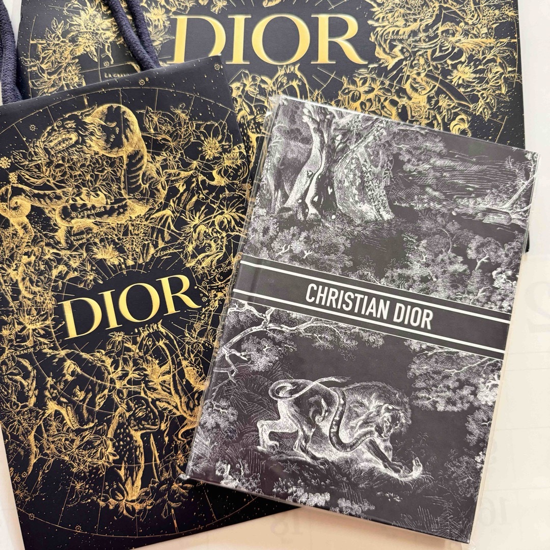 Dior(ディオール)のノート【DIORプラチナ会員ウェルカムギフト】＋ショッパーバッグ大小 インテリア/住まい/日用品の文房具(ノート/メモ帳/ふせん)の商品写真