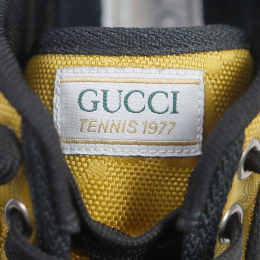 Gucci(グッチ)の未使用品▼GUCCI TENNIS グッチ テニス 60110 シェリーライン ローカットスニーカー イエロー 36.5 箱・保存袋付き イタリア製 レディース 定価97,900円 メンズの靴/シューズ(スニーカー)の商品写真