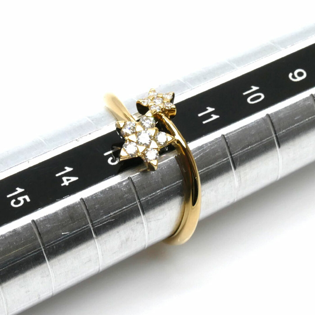 STAR JEWELRY(スタージュエリー)のSTAR JEWELRY スタージュエリー K18YG イエローゴールド リング・指輪 ダイヤモンド0.20ct 12号 2.5g レディース【中古】【美品】 レディースのアクセサリー(リング(指輪))の商品写真