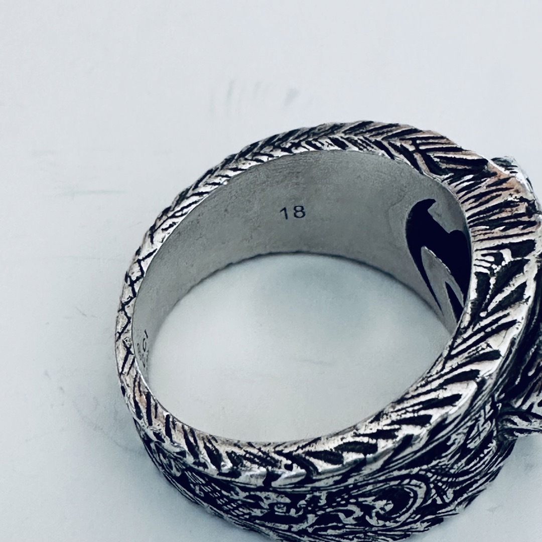 Gucci(グッチ)の美品 グッチ インターロッキングG シルバーリング 指輪 18号 メンズのアクセサリー(リング(指輪))の商品写真