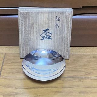 純銀　盃　銀製　silver　刻印有　テザック社友会　木箱入り　銀杯(グラス/カップ)