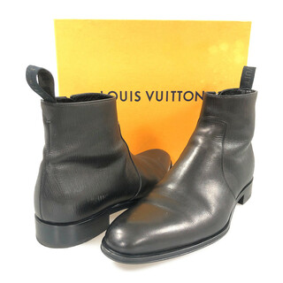 ルイヴィトン(LOUIS VUITTON)のLOUIS VUITTON ルイ・ヴィトン サイドジップ エピ レザー シューズ ブーツ ブラック サイズ9=27~27.5cm 正規品 / 31137(ブーツ)