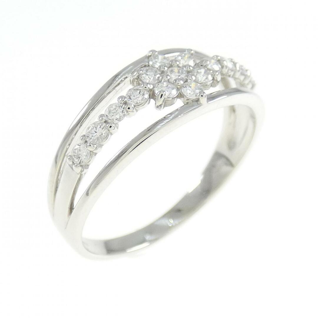 【リメイク】PT フラワー ダイヤモンド リング 0.30CT レディースのアクセサリー(リング(指輪))の商品写真