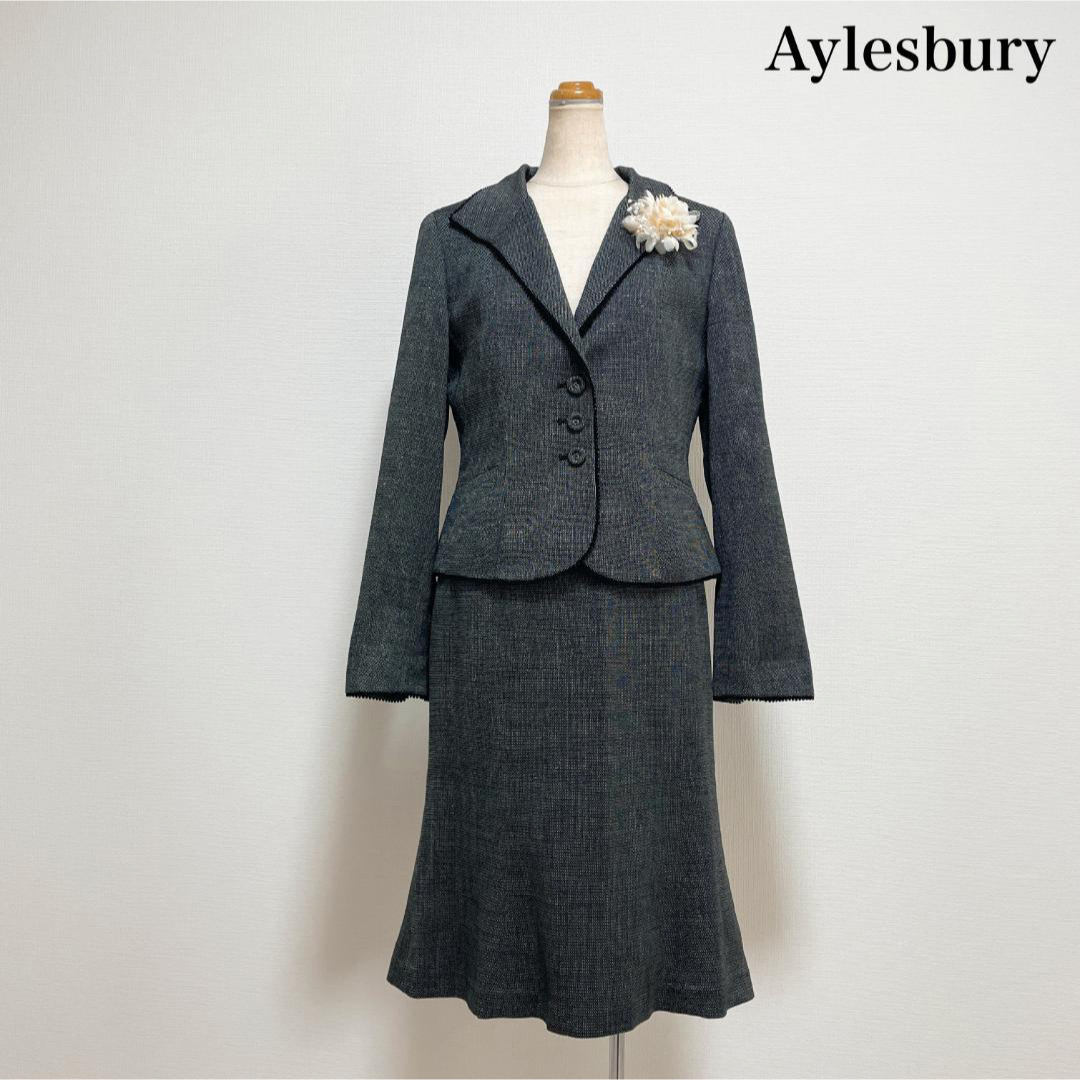 Aylesbury(アリスバーリー)のAylesbury セレモニースーツ ツイード ラメ 入学式 卒業式 レディースのフォーマル/ドレス(スーツ)の商品写真