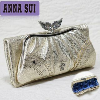 アナスイ(ANNA SUI)の新品タグ付き【ANNA SUI アナスイ】ニケ 羽口金 がま口長財布 ゴールド(財布)