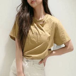 ジェイダ(GYDA)のGYDA カットTシャツ （マスタード）(Tシャツ(半袖/袖なし))