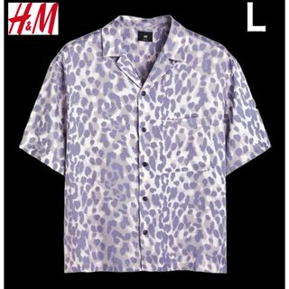 エイチアンドエム(H&M)の新品 H&M レオパード シャツ 豹柄 半袖 L.(シャツ)