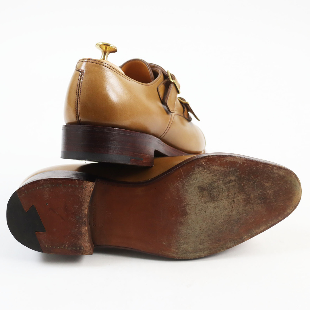 JOHN LOBB(ジョンロブ)の美品●John Lobb ジョンロブ WILLIAM ウィリアム 9195ラスト ダブルモンク レザーシューズ ライトブラウン 8E 保存袋付き イングランド製 メンズ メンズの靴/シューズ(その他)の商品写真