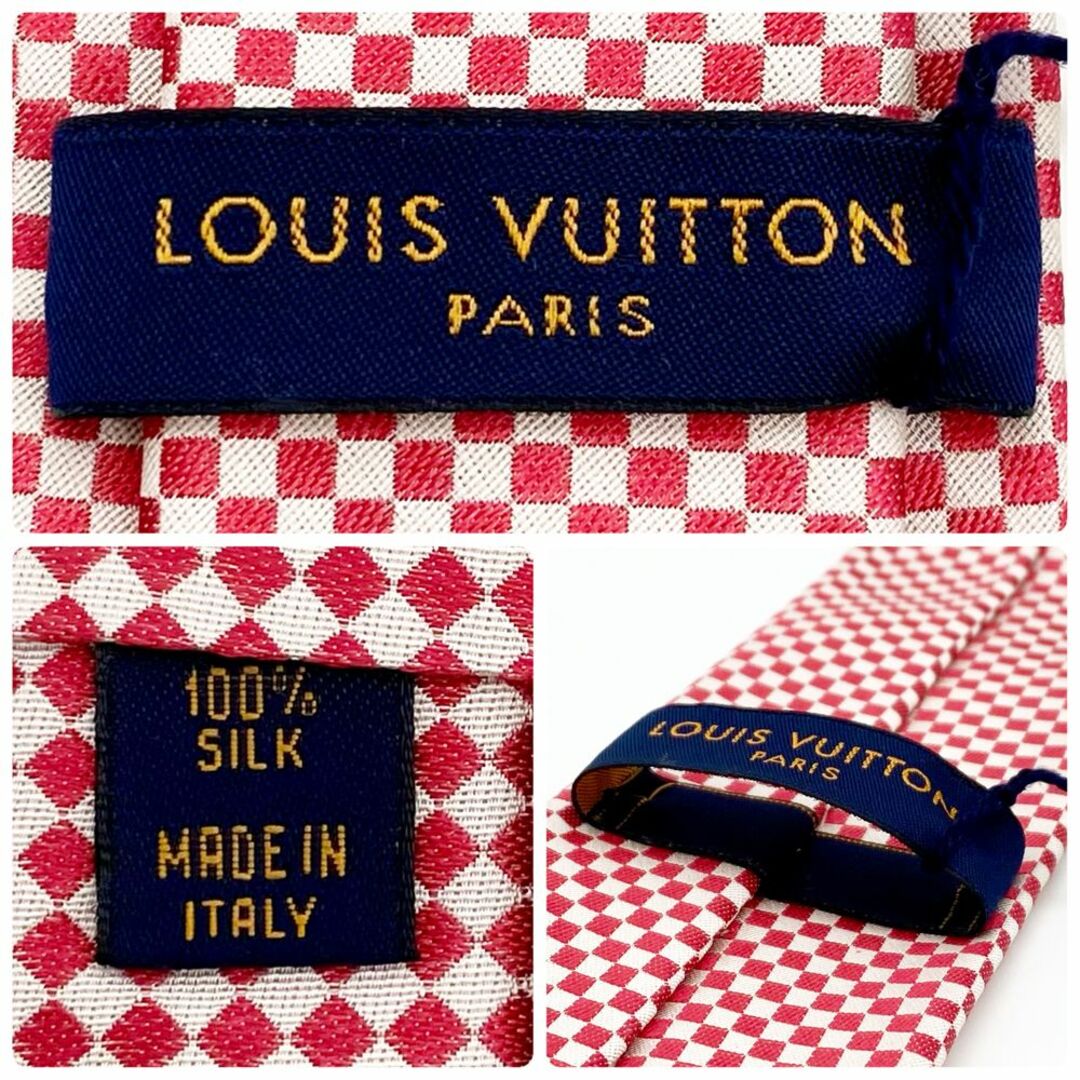 LOUIS VUITTON(ルイヴィトン)の【最高峰品】ルイヴィトン マイクロダミエ ネクタイ MR0198 シルク100％ メンズのファッション小物(ネクタイ)の商品写真