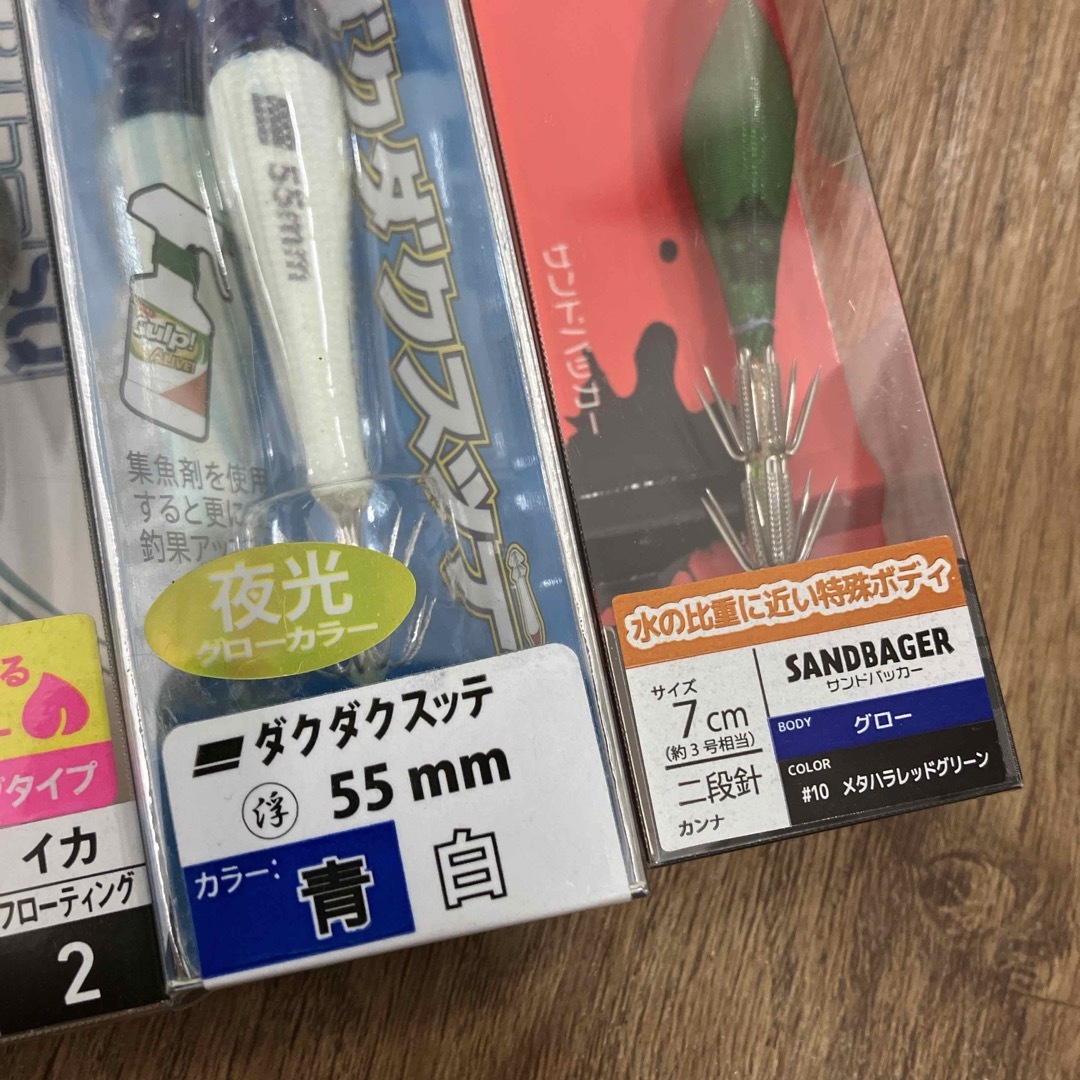 DAIWA(ダイワ)の特価品　スッテ　オモリグ用エギ　4本セット　ダイワ　キザクラ　アブ　CO スポーツ/アウトドアのフィッシング(ルアー用品)の商品写真