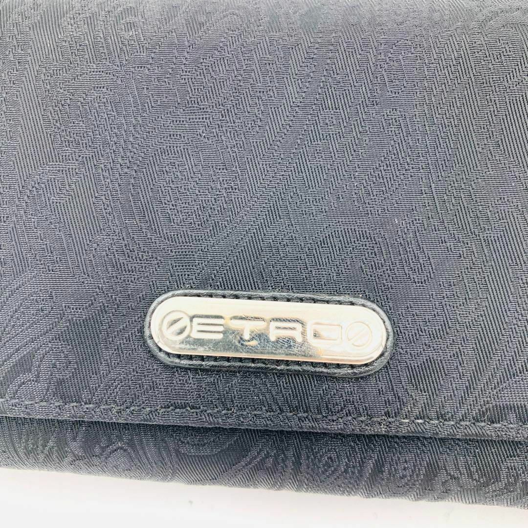 ETRO(エトロ)のエトロ　ペイズリー　折り財布　ブラック　ETRO 品薄　希少　人気　黒　シルバー レディースのファッション小物(財布)の商品写真