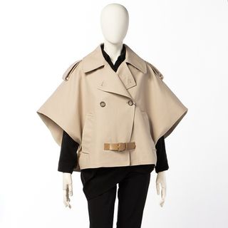 Max Mara - マックスマーラ MAX MARA ケープ DRAVA ピュアコットン ダブルブレスト トレンチ風ポンチョ 2024年春夏新作 2414731101 0016