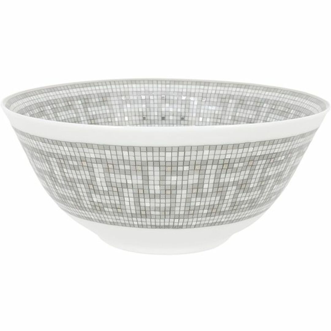 Hermes(エルメス)のエルメス ライスボウル 11cm ペア 2枚セット モザイク ヴァンキャトル Mosaique au 24 rice bowl ポーセリン 磁器 食器 洋食器 お皿 プラチナ シルバー 新品 3258 インテリア/住まい/日用品のキッチン/食器(食器)の商品写真