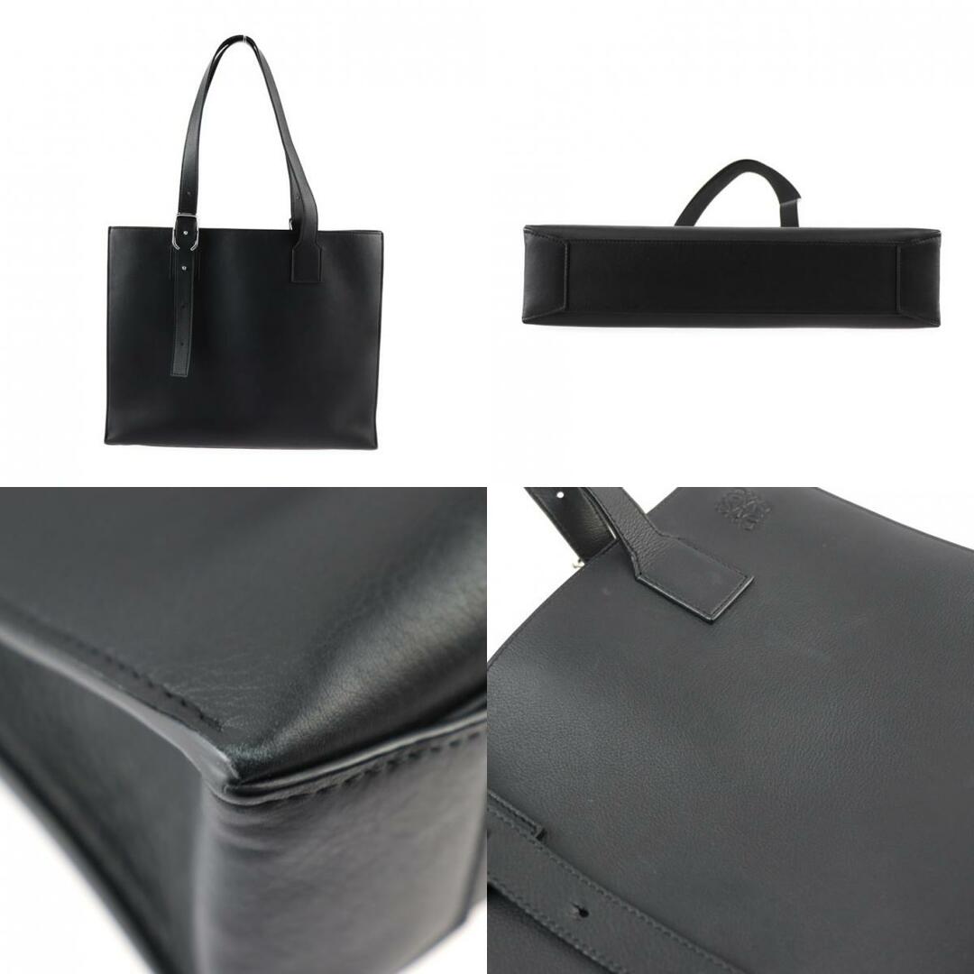 LOEWE(ロエベ)のLOEWE ロエベ  バックル ホリゾンタル トート ショルダーバッグ B692K96X06 レザー   ブラック シルバー金具  アナグラム 【本物保証】 メンズのバッグ(ショルダーバッグ)の商品写真