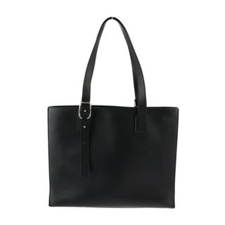 LOEWE - LOEWE ロエベ  バックル ホリゾンタル トート ショルダーバッグ B692K96X06 レザー   ブラック シルバー金具  アナグラム 【本物保証】