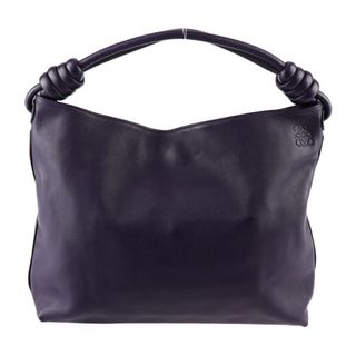 ロエベ(LOEWE)のLOEWE ロエベ  フラメンコ ホーボー スモール ハンドバッグ 334.30.L44 レザー   パープル系   ショルダーバッグ トートバッグ 【本物保証】(ハンドバッグ)