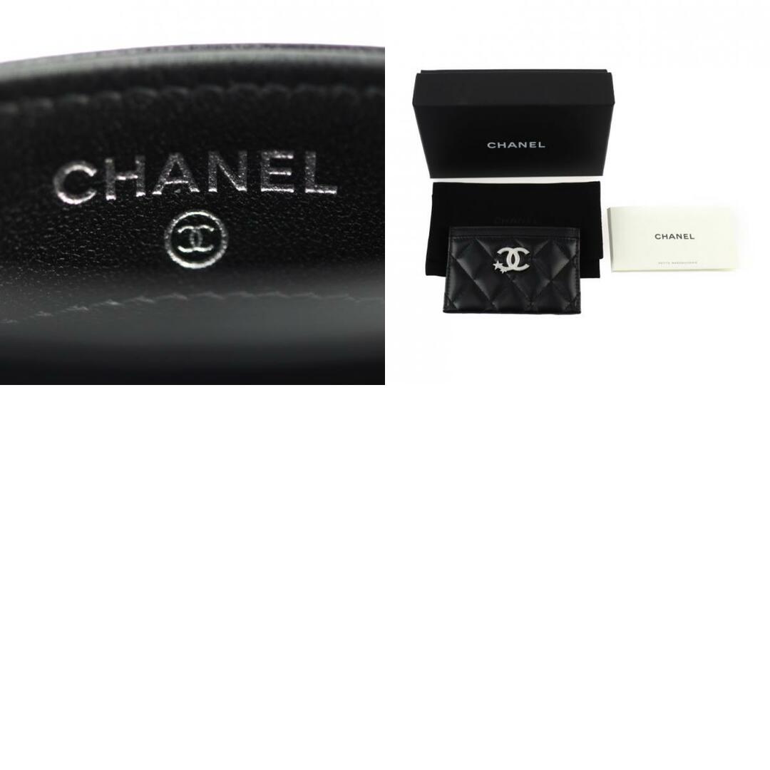 CHANEL(シャネル)のCHANEL シャネル 2024クルーズ  カードケース AP3730 ラムスキン   ブラック シルバー金具  名刺入れ マトラッセ スター ココマーク 【本物保証】 レディースのファッション小物(パスケース/IDカードホルダー)の商品写真