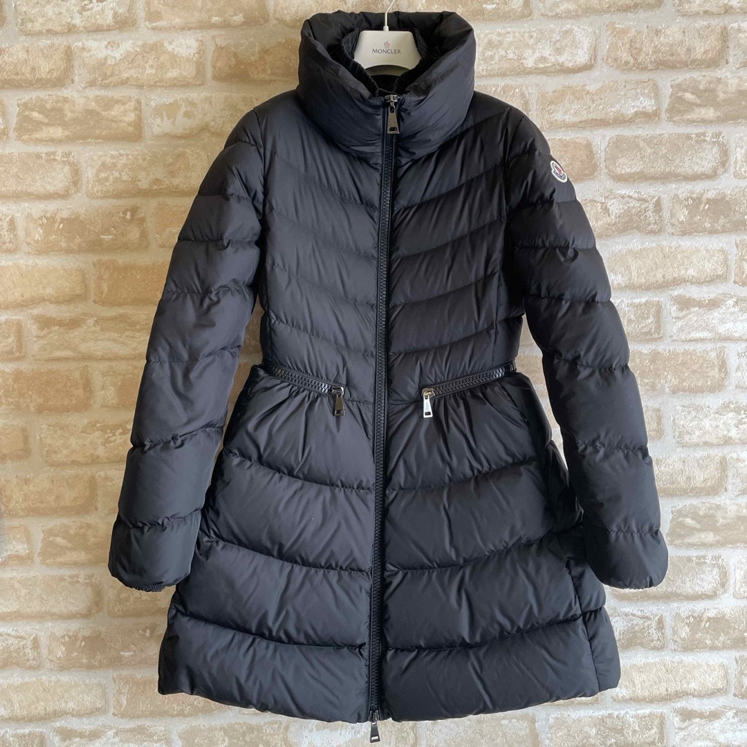 MONCLER(モンクレール)のMONCLER ﾓﾝｸﾚｰﾙ ダウンジャケット(ﾐﾘｴﾛﾝ)サイズ1 黒 レディースのジャケット/アウター(ダウンジャケット)の商品写真