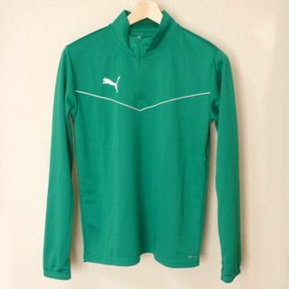 新品未使用●L(メンズXLサイズ相当)PUMA 緑ハーフジップトップス