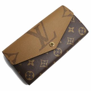 ルイヴィトン(LOUIS VUITTON)のLOUIS VUITTON ルイ・ヴィトン ポルトフォイユ・サラ 長財布 モノグラムジャイアント リバース ブラウン M80726 IC レディース【中古】【極美品】(財布)