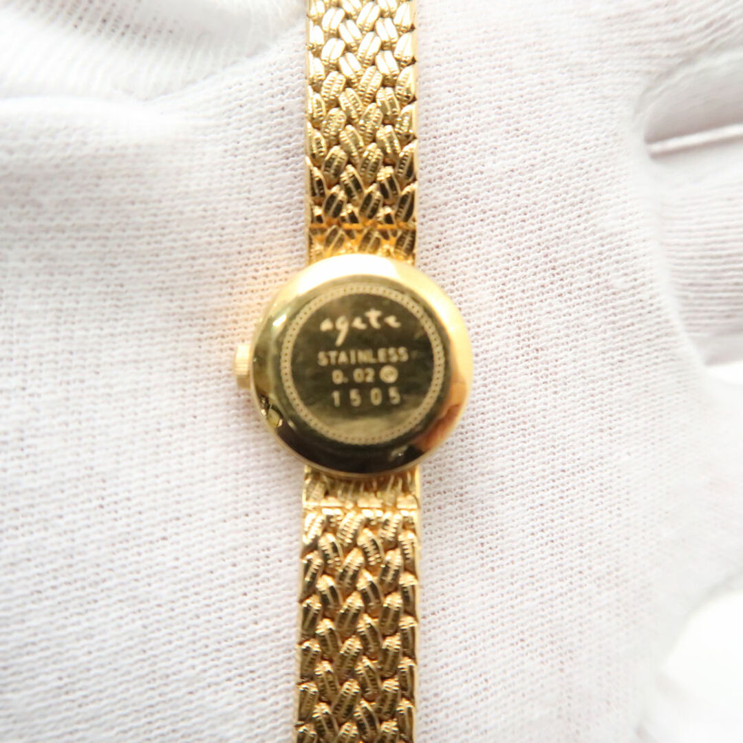 agete(アガット)の美品 agete アガット ラウンドフェイスジュエリーウォッチ 腕時計 ステンレススチール クォーツ レディース アクセサリー レディース AU2456  レディースのファッション小物(腕時計)の商品写真