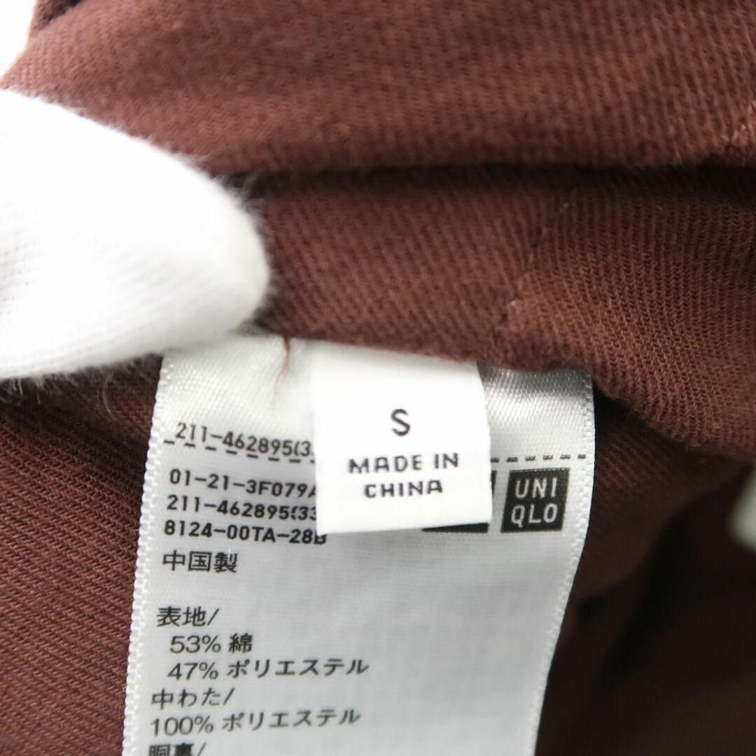 UNIQLO(ユニクロ)の未使用 UNIQLO ユニクロ ユニクロU パデッドショートピーコート コート S 綿他 23AW 茶 Pコート アウター コットン レディース AU2459B2  レディースのジャケット/アウター(ロングコート)の商品写真