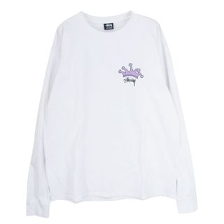 ステューシー(STUSSY)のSTUSSY ステューシー S CROWN LS TEE Sクラウン ロングスリーブ 長袖 Tシャツ ロンT ホワイト系 L【中古】(シャツ)