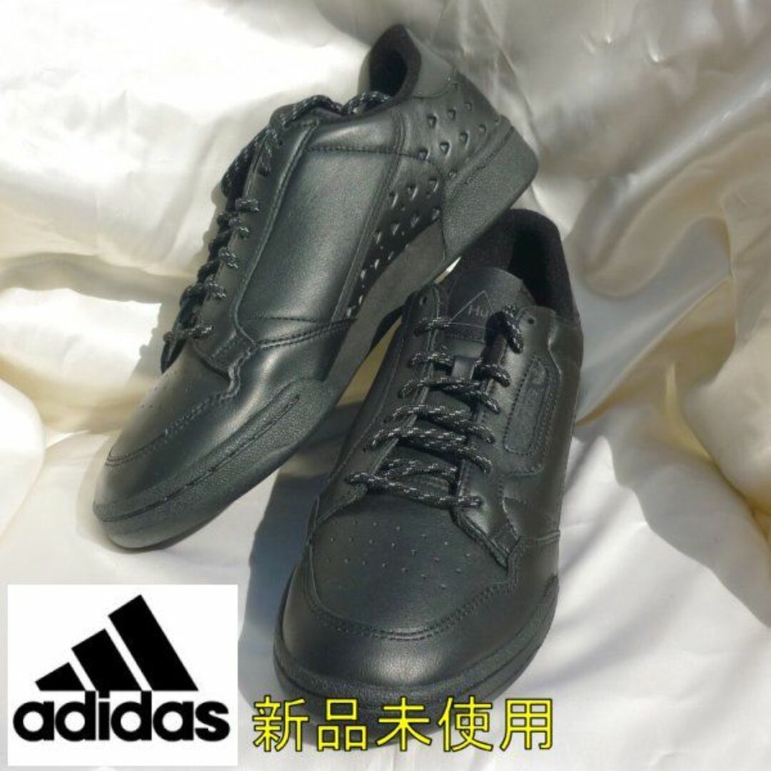 adidas(アディダス)の新品未使用24.5cm adidasコンチネンタル80 黒レザーメンズスニーカー メンズの靴/シューズ(スニーカー)の商品写真